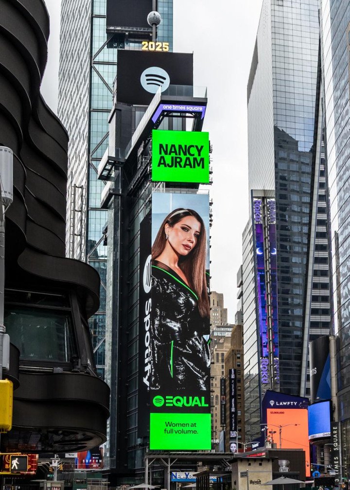 Nancy Ajram Lights Up New York’s Times Square as Spotify’s EQUAL Arabia Ambassador for July
